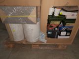 a cardboard box with a lot of items inside of it