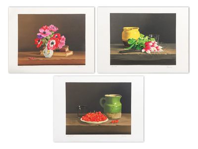 Jean-Marie DANEIS (né en 1944) Nature morte Trois lithograph…