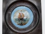 a picture of a picture of a ship in a picture frame