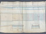 a drawing of a plan of a train station in the middle of the day