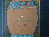 the back cover of a card game with a picture of a circle