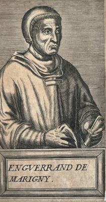 GRAVURE encadrée sous verre titrée "Engverrand de Martigny".…