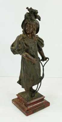NELSON Anton (1849-1920), Fillette à la corde à sauter "Jeux…