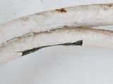 a close up of a piece of electrical wire on a table