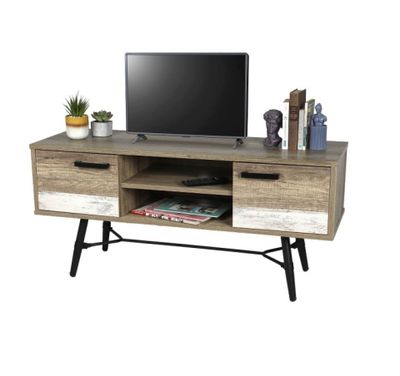 Meuble TV 2 portes TURDA, en bois et métal -dimensions: 120x…