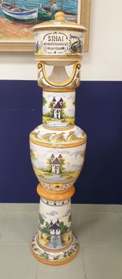 ANCIEN FILTRE À EAU « SINAI » en faïence de couleur