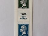 two stamps with a portrait of a man and a woman on them