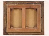 an old wooden window with two panes of glass in it