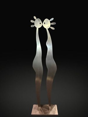 STRATOS (1953). Les courbes. Sculpture en inox. Épreuve orig…