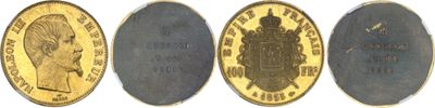 four different types of gold coins are shown in a row