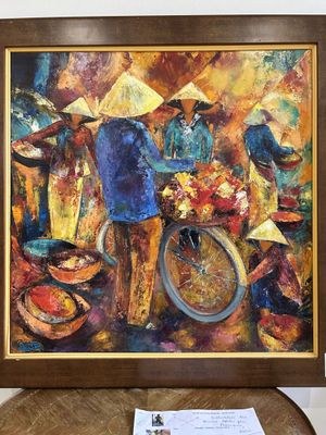Patoune né en 1961, HST SBG 60x60 avec certificat d'authenti…