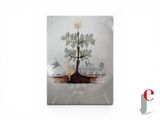 an image of a picture of a tree with a bird on it