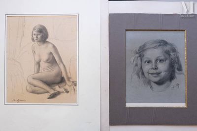 two pictures of a woman sitting on the floor next to a picture of a child