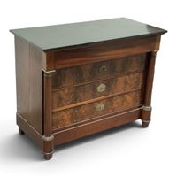 COMMODE en acajou et placage d'acajou, ouvrant à quatre tiro… (photo 2)