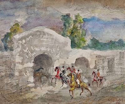 Rudolf LANG (1904-1991) Promenade à cheval, 1982.