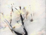 a picture of a painting of a tree in the snow