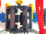 a close up of a lego model of a train
