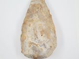 a close up of a rock on a white surface