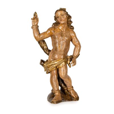 an image of a statue of a man holding a banana
