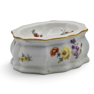 an image of a white bowl with flowers on it