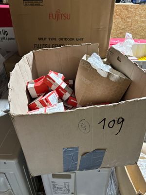 a box full of food sitting on top of a pile of boxes