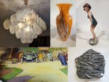 a collage of pictures of different items in a room