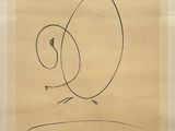 l'image d'un dessin d'oiseau sur une feuille de papier