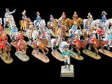 a lot of figurines that are on display together