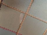 a close up of a piece of fabric with a hole in the middle of it