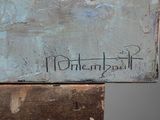 a painting on the wall of a building with graffiti on it