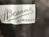 a close up of a label on a black jacket