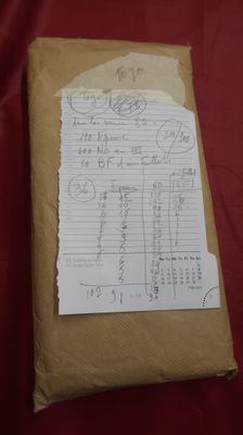 a piece of paper on a piece of paper with writing on it