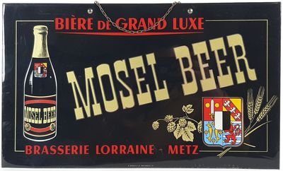 Glaçoïde bière MOSEL BEER. Brasserie Lorraine à Metz.
