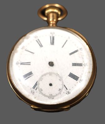 une montre de poche ancienne avec des chiffres romains et des chiffres romains sur le cadran