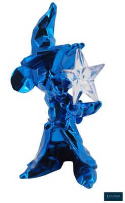figurine en cristal représentant un sorcier tenant une étoile dans la main