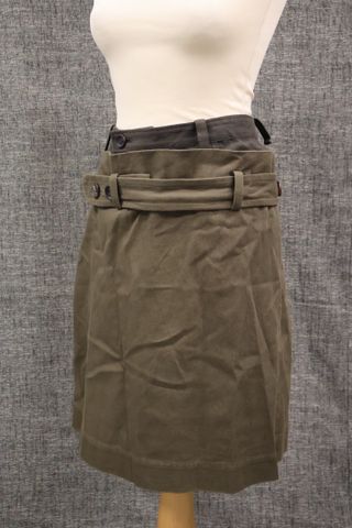 Yohji YAMAMOTO, circa 2000 – Jupe double en coton KAKI. Taille : ...