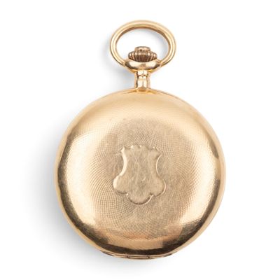 an image of a gold pocket watch on a white background