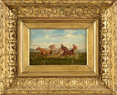 une image représentant un tableau où l'on voit un groupe de chevaux galopant dans un champ