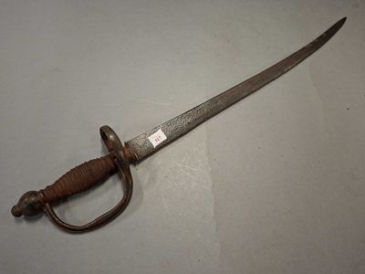 DAGUE dite de "St Malo", garde à une branche doublée, pommea…