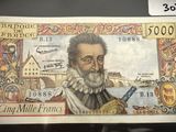 un ancien billet de banque sur lequel figure le portrait d'un homme