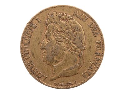 Pièce de 20 francs or Louis Philippe, 1839. Petites usures. - Photo 1