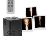 an image of a remote control and a photo of fireworks