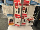 a display of cell phones on display in a store