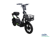 an image of a scooter with a basket on the back of it