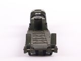 a toy army vehicle that is sitting on a white surface