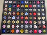 a picture of a tray with many different types of coffee capsules