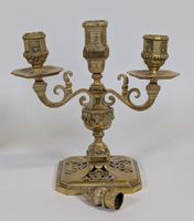 Paire de flambeaux à (x2) bras de lumière, en bronze doré ci… (photo 3)