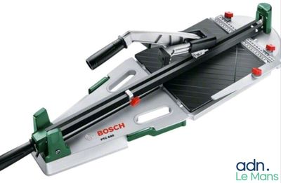 the machine has a cutter on it to cut a piece of paper
