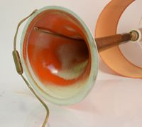 Lampe à pied évasé en faïence émaillée orange à dégradé à lu… (photo 3)