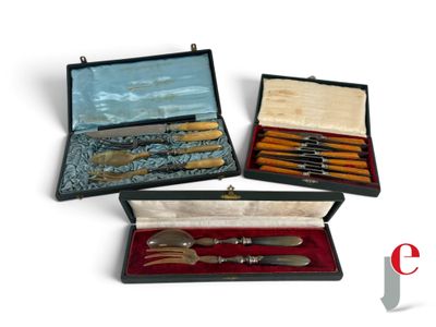 three different types of silverware in a case